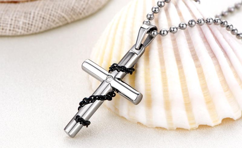 Hdx Stainless Steel Jewelry Diamond Cross Pendant