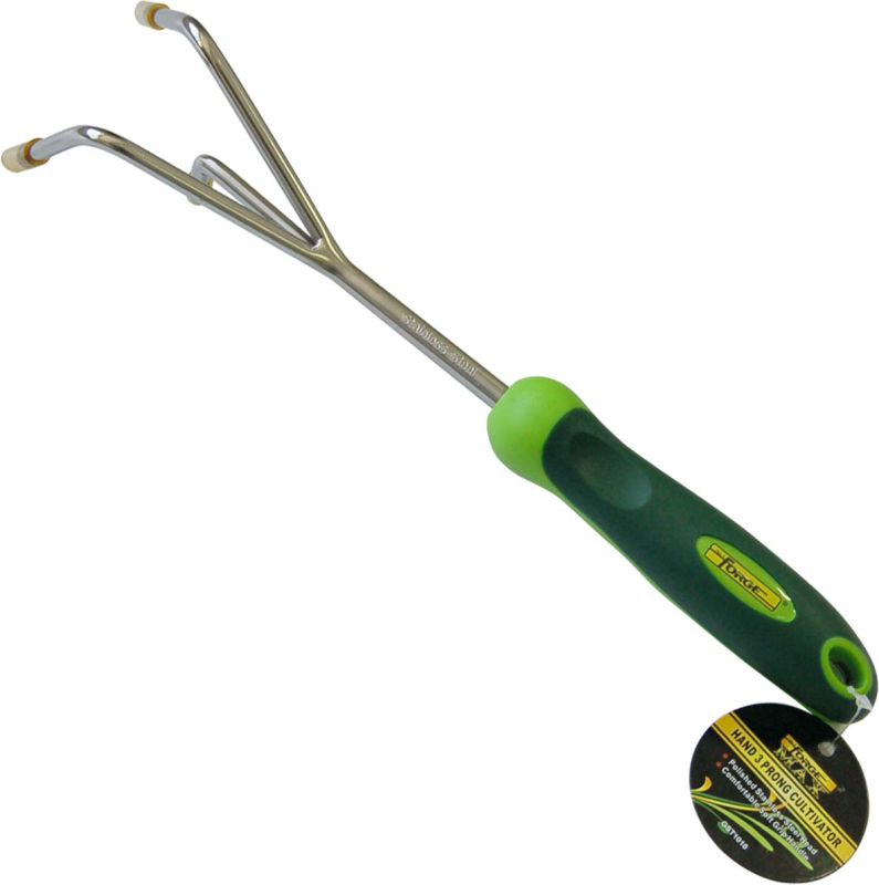 Garden Tools 3 Prongs Stainless Steel Garden Rake Hand Cultivator