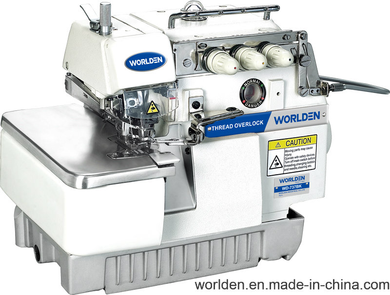 Wd-737bk Three Thread Overlock Back Latching Sewing Machine