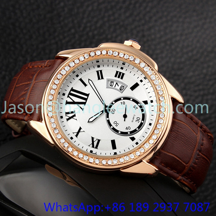 Top-Quality Alloy Luxury Watches with Genuine Leather Hl- 15046