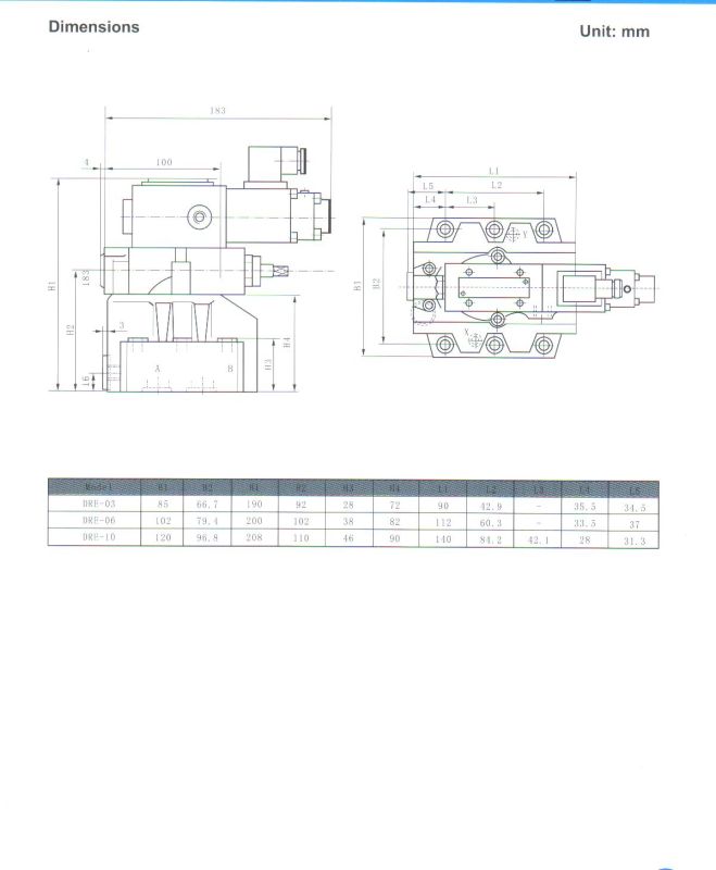 Dre Series Proportional Pilot Operated Pressure Reducing Valves