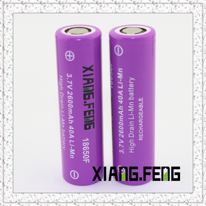 3.7V Xiangfeng 18650 2600mAh 40A Imr Rechargeable Lithium Battery E Cig Battery