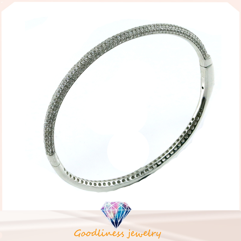 Hot Sale Fashion Jewelry New Design for Women Silver Jewelry Bangle (G41275)