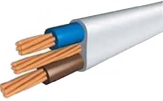 PVC Insulated Power Cable Flat Type Medium Voltage 300/500V 450/750V