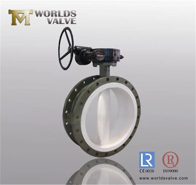 PTFE Seated Double Flanged Butterfly Valve