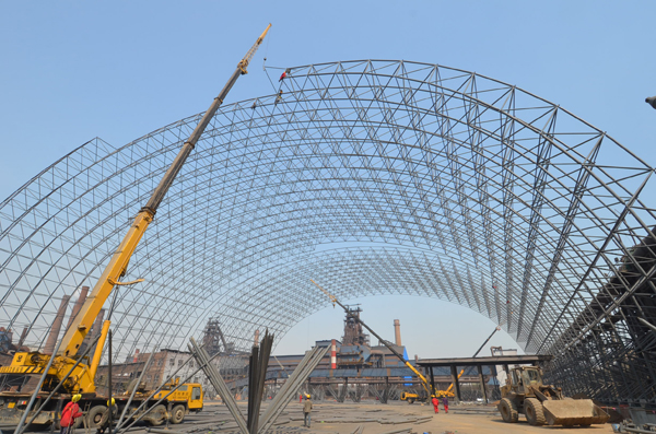 Prefab Steel Space Frame Coal Shed