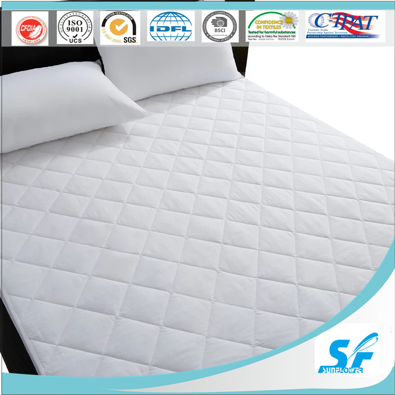 Cotton Fabric Material Fitted Sheet Style Mattress Protector