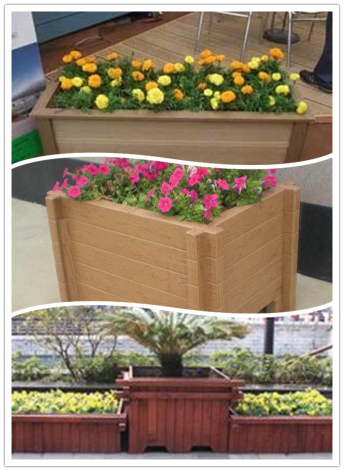 High Quanlity Wood Plastic Composite /WPC Flower Box 500*500*450