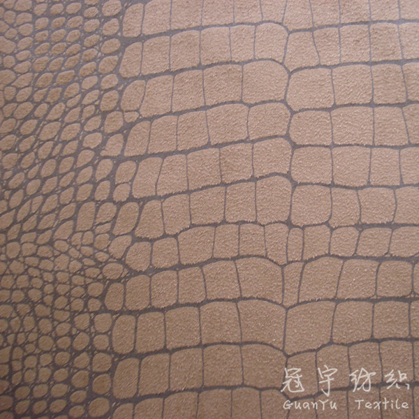 Typed Suede Sofa Fabric Crocodile Pattern