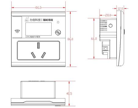 Wireless Intelligent Temperature Control Panel Socket (air conditioner)