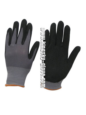 13G Nylon and Spandex Liner with Good Foam Nitrilie Coated Work Glove