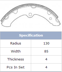 Non-Asbestos Brake Shoes (K2297) for Japanese Car