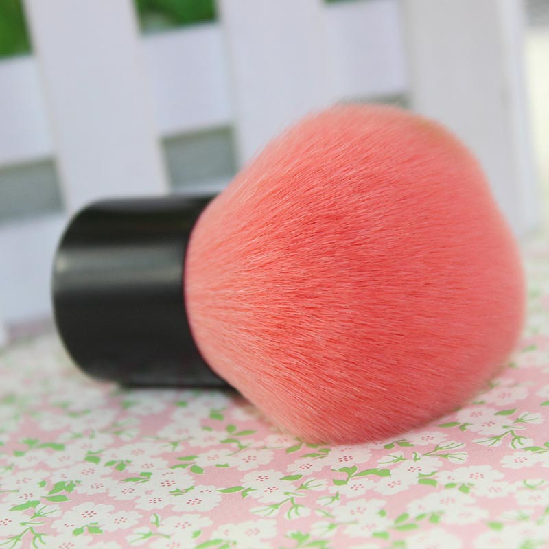 Single Aluminum Tube Pink Nylon Hair Brush Blush Brush Powder Brush