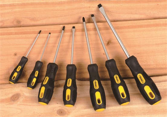 7PCS Hand Tools CRV Steel Blackened Magnetized Tips Screwdriver Set