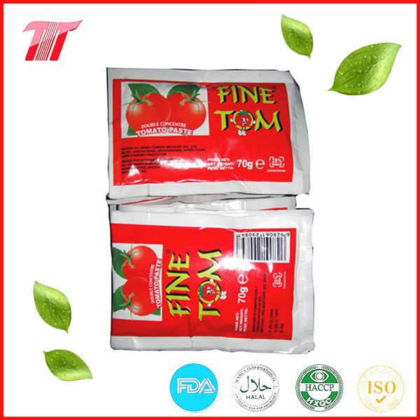 70g Sachet Tomato Paste with Fine Tom Brand