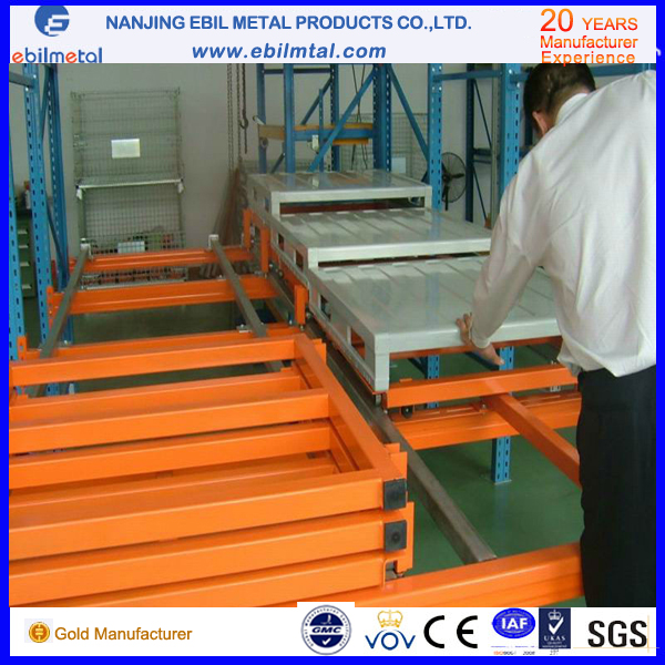 Widely Use in Industry & Warehouse Storage Steel Push Back Racking