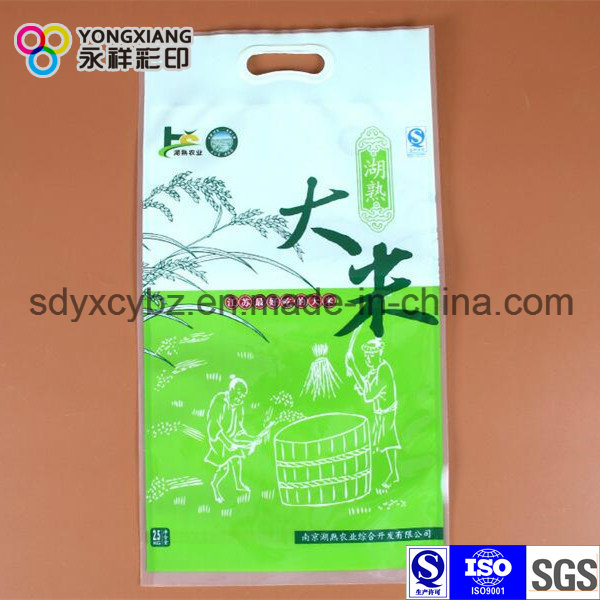 Customized Laminated PA Handle Plastic Packaging Rice Bag