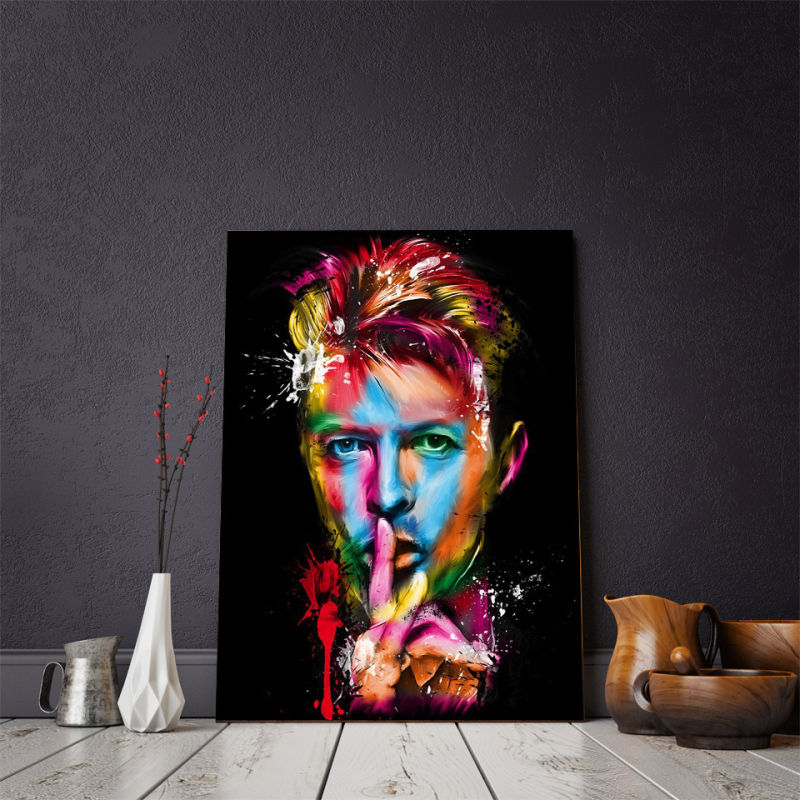 HD Printed Rock Singer David Bowie Painting on Canvas Room Decoration Print Poster Picture Canvas Mc-044