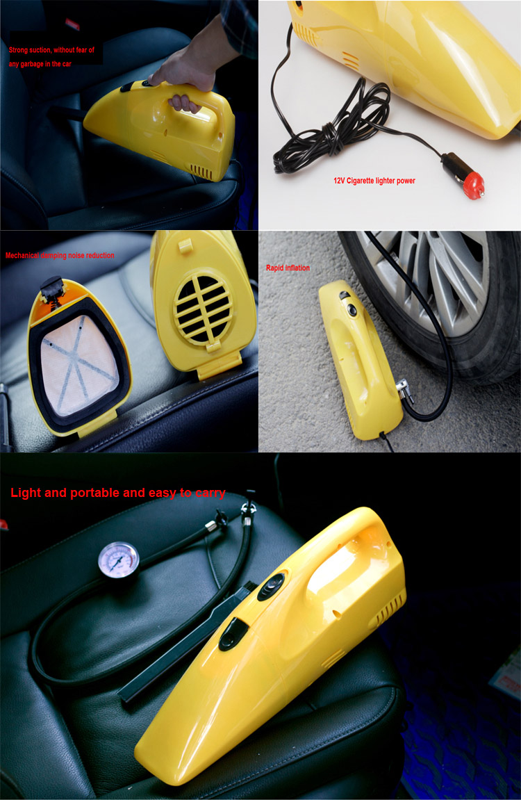 2 in 1 Car Vacuum Cleaner with Air Pump