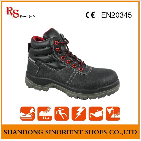 Leather Work Shoes, Comfortable Safety Shoes, Steel Toe Safety Shoes RS012