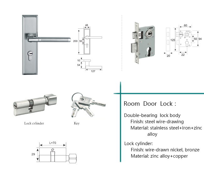 Wooden Door Stainless Steel Lock