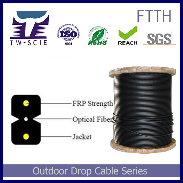 Outdoor (Indoor) Drop Wire 1f FTTH Mini Optical Fiber Cable