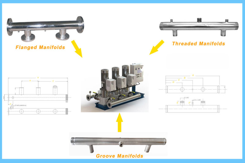 Flanged Connection Stainless Steel Discharge Manifold (YZF-E36)