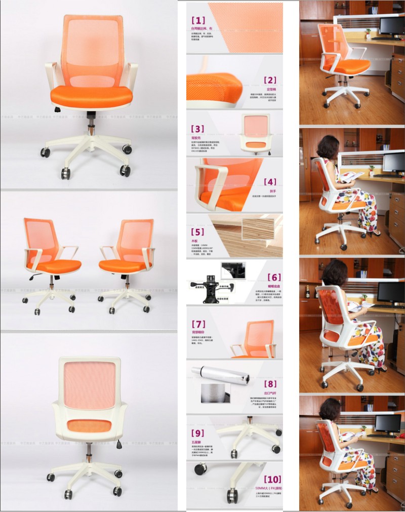 Modern Popular Office Furniture Adjustable Staff Mesh Ergonomic Office Chair