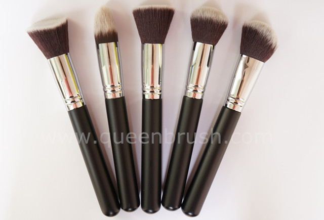 Black Makeup Tools 5PCS Powder Cosmetic Brush Set