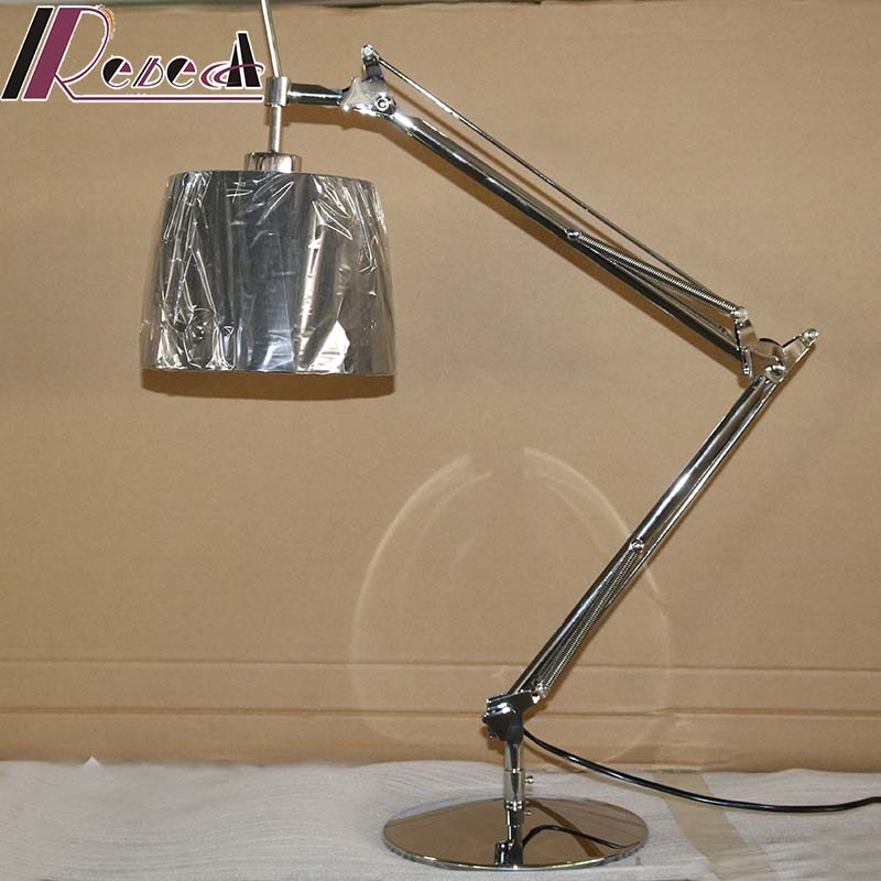 Double Rocker Arm Rotatable Bedside Hotel LED Table Lamp Reading Lighting for Bedroom