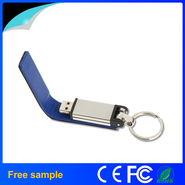 Free Sample Custom Logo Colofull 8GB Leather USB Pendrive