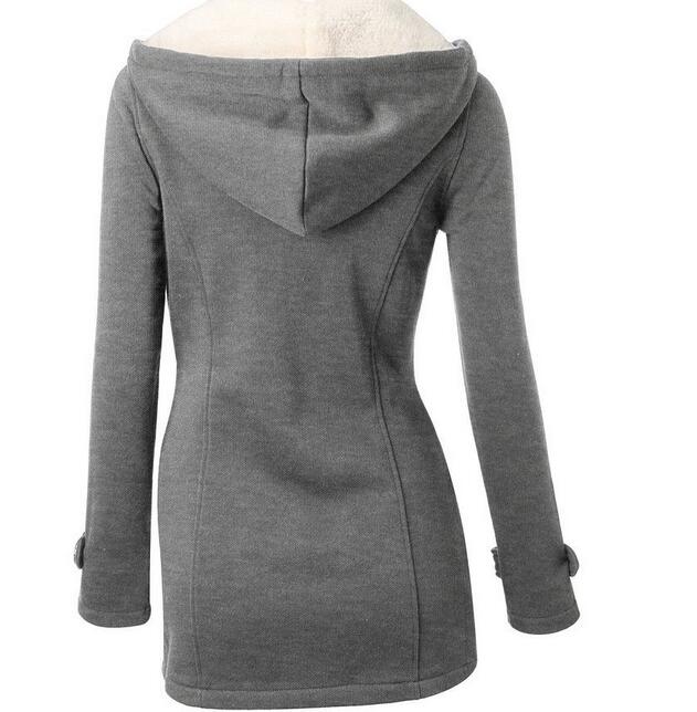 European Hot Selling Ladies Hooded Cotton Sweater Jacket