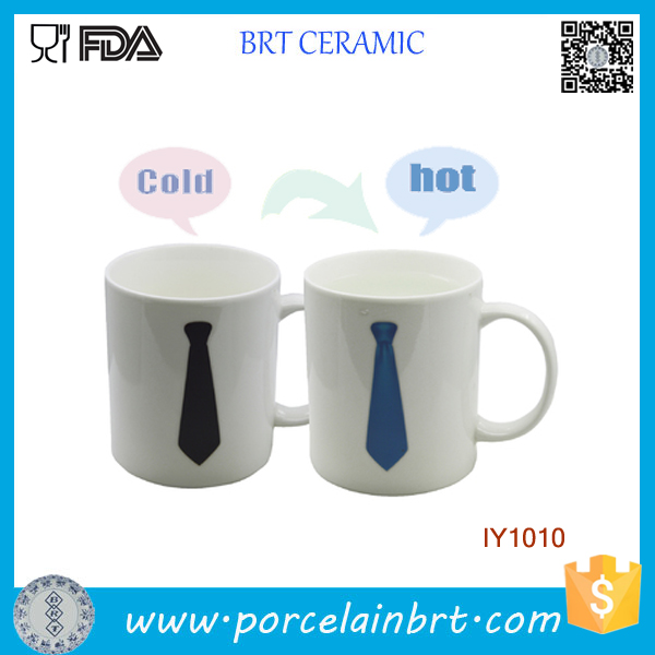 Magic Cute Tie Logo Color Changing Ceramic Mug Sublimation