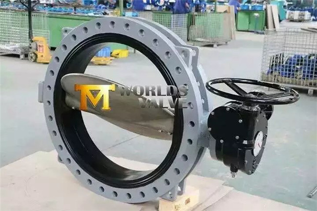 Gearbox Operated Viton Lining Double Flange U Type Butterfly Valve