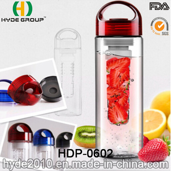 700ml BPA Free Eastman Tritan Material Water Bottle, Customized Plastic Fruit Infusion Bottle (HDP-0602)