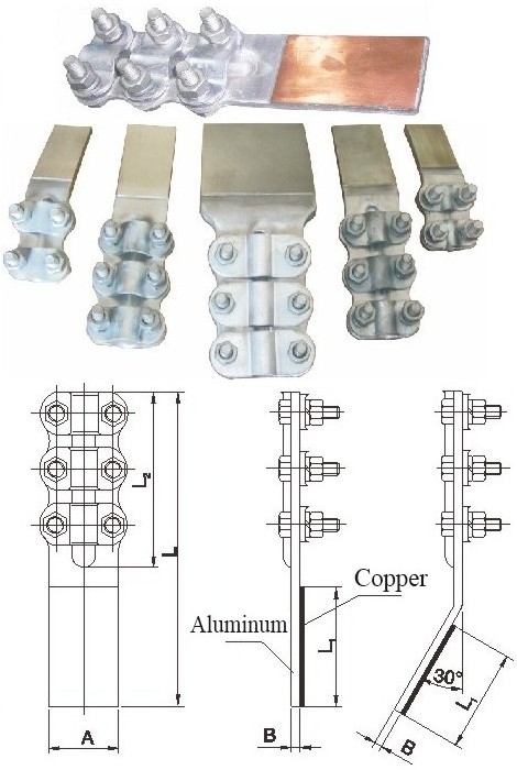 Slg-Q Type Copper & Aluminum Transition Terminal Clamps with Brazing