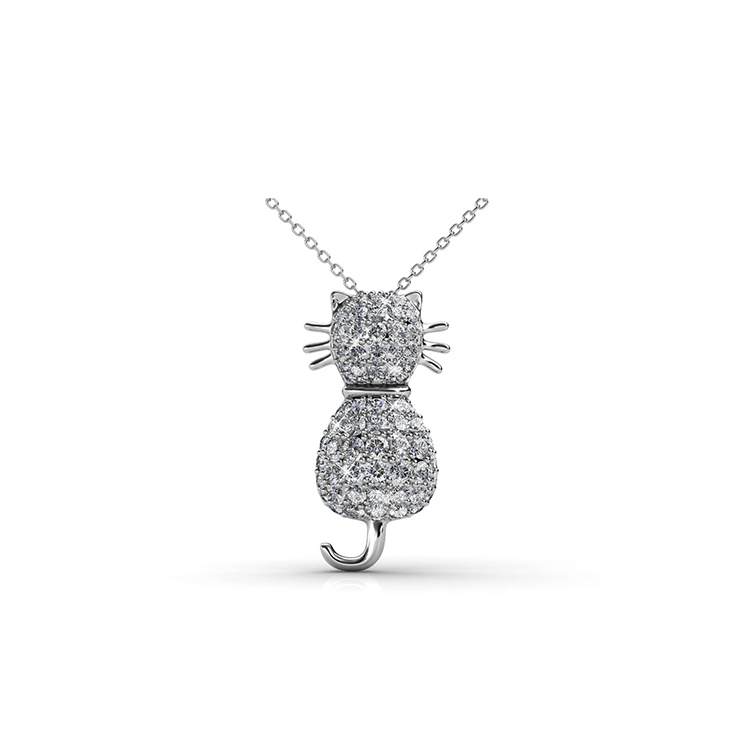 Destiny Jewellery Crystal From Swarovski Kitty Pendant & Necklace