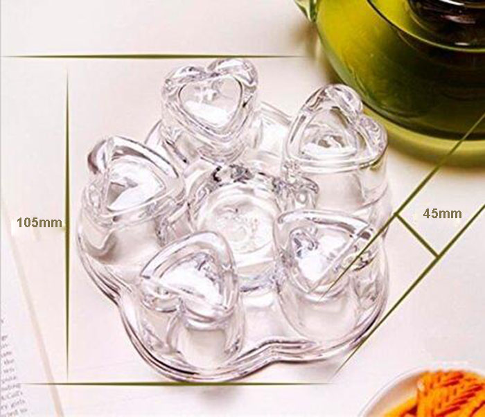 New Design Heart Shape Glass Teapot Warmer for Wholesaler