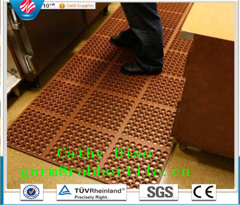 Soft Rubber Mat, Interlocking Rubber Mat, Kitchen Rubber Mat Drainage Rubber Mat