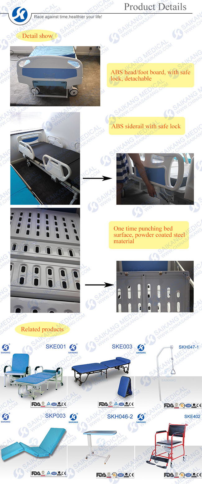 Medical Equipment Names of Hospital Fowler Bed, CE FDA Approved