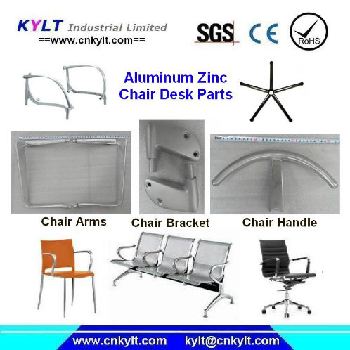 Aluminum/Zinc Alloy Arms/Foot/Bracket Injection Parts for Chairs/Desk/Table