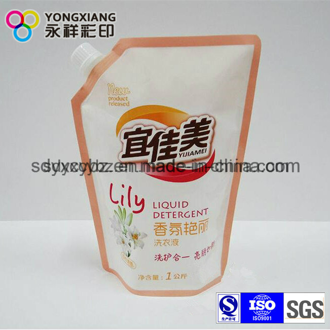 Size Customized Stand up Liquid Spout Bag for Laundry Detergent