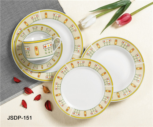 Ceramic Dinnerware Flat Plate Porcelain Dinner Set From China