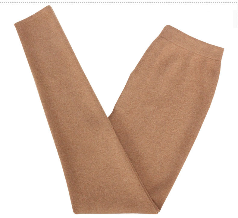 8258men's Camel Wool Blended Pants for Winter