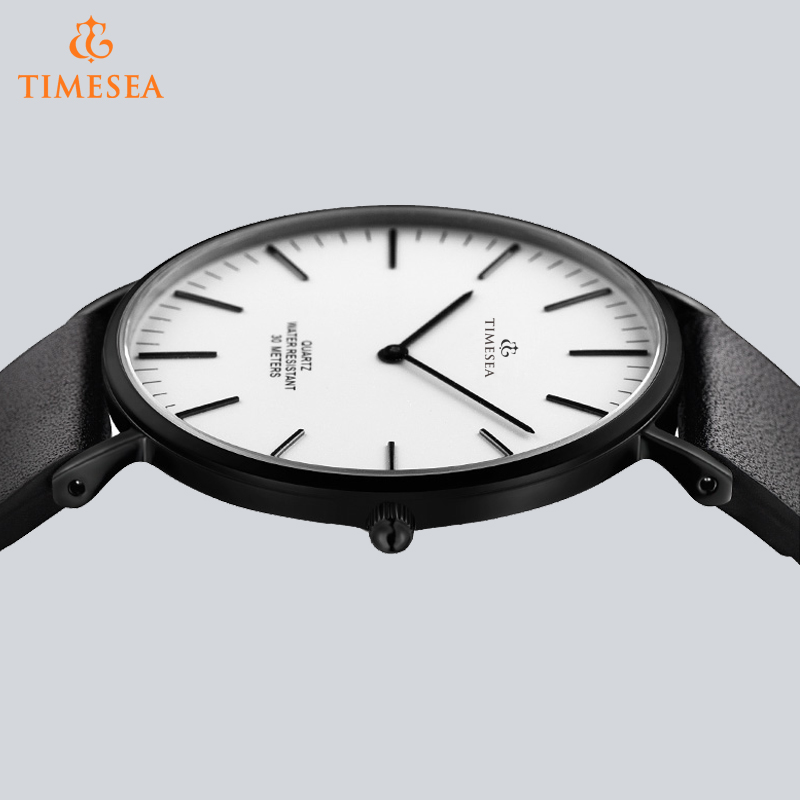 Luxury Quartz Quality Wrist Watch with Genuine Leather Strap 72635