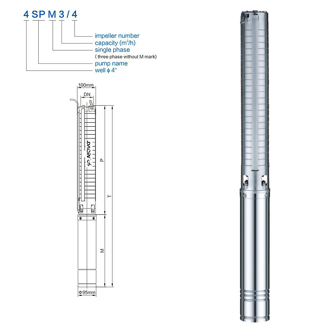 4 Inches Electric Stainless Steel Deep Well Pump for Pressure Boosting