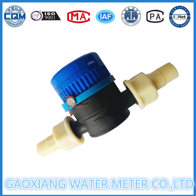 Black Nylon Plastic Single Jet Water Meter