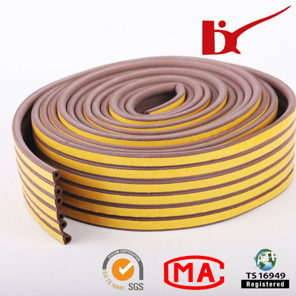 Wooden Door Edge Gap Weather Resistance Rubber Foam Seal Strip