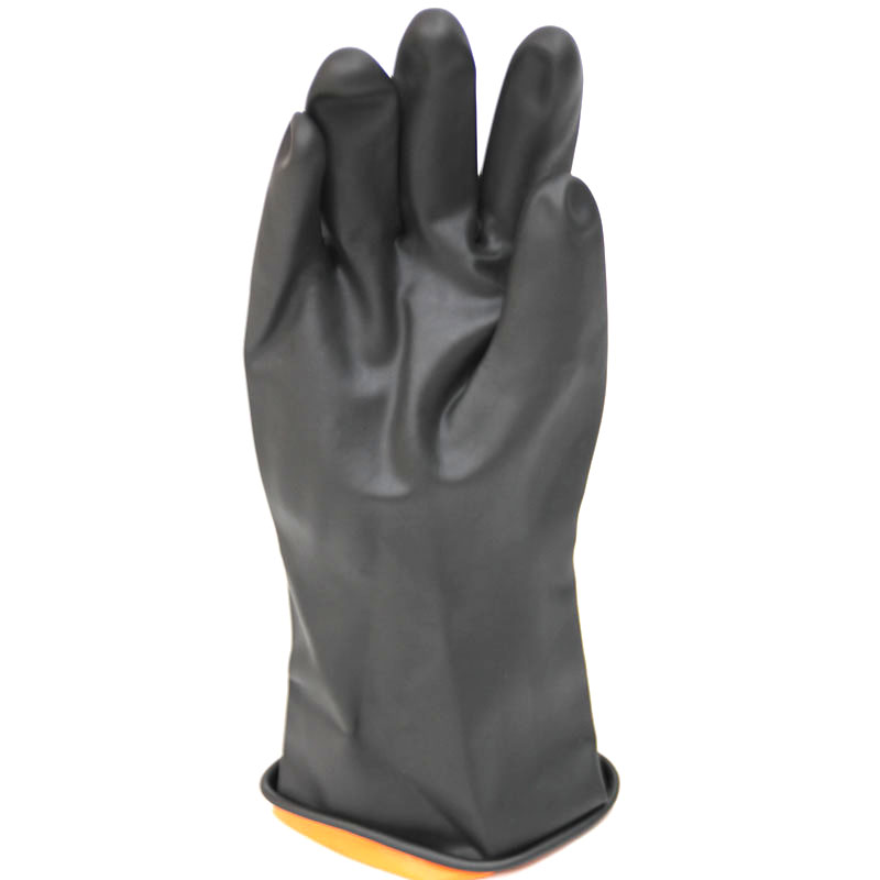 Industrial Rubber Heavy Duty Work Safety Gloves, Latex Glove (black)