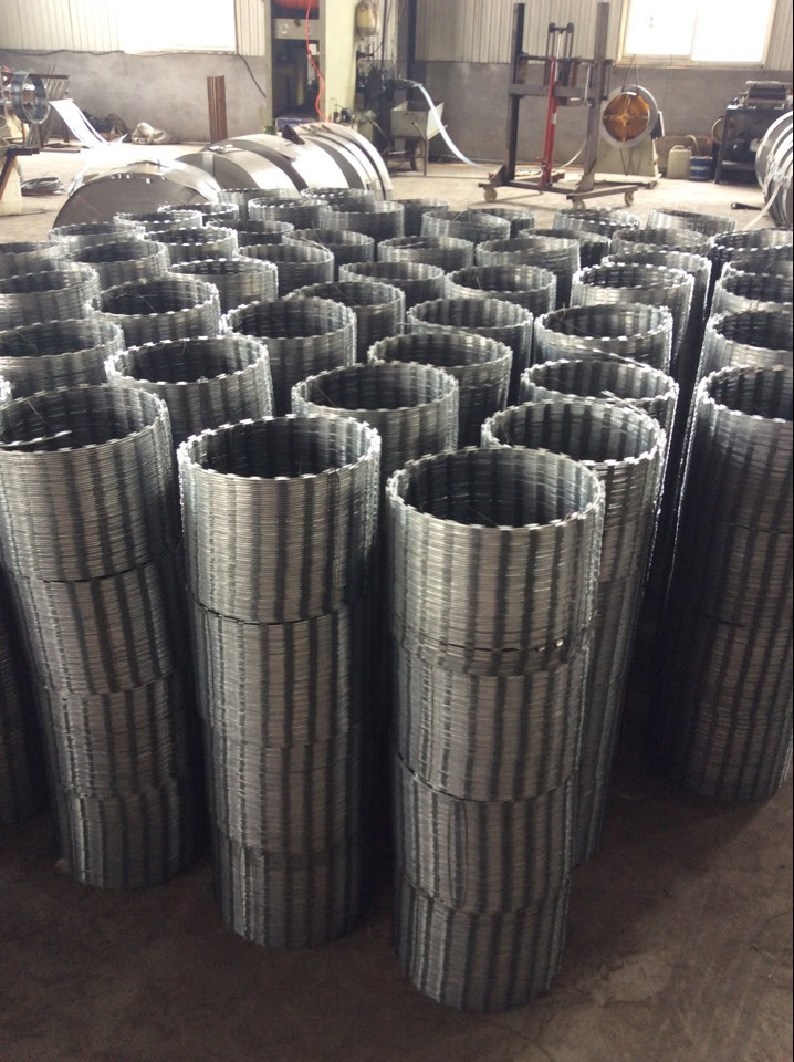 Galvanized and PVC Coated Razor Wire